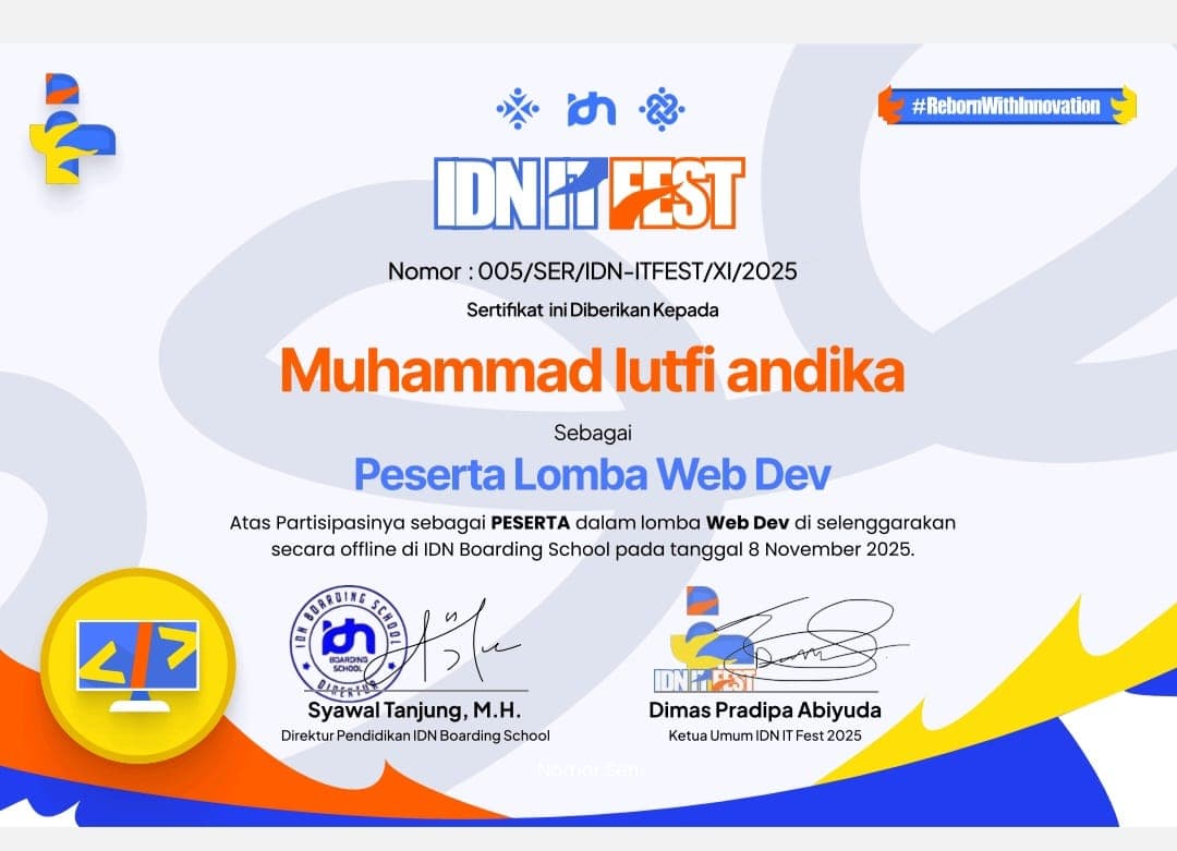 Sertifikat Peserta